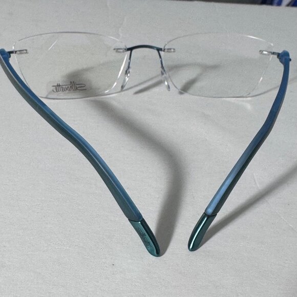 Silhouette Rimless Eyeglasses FRAMES ONLY 4406 40 6056 53-17 135 5379 Green - Picture 10 of 11